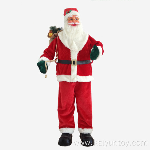 Christmas Decorations Standing Santa Doll Plush